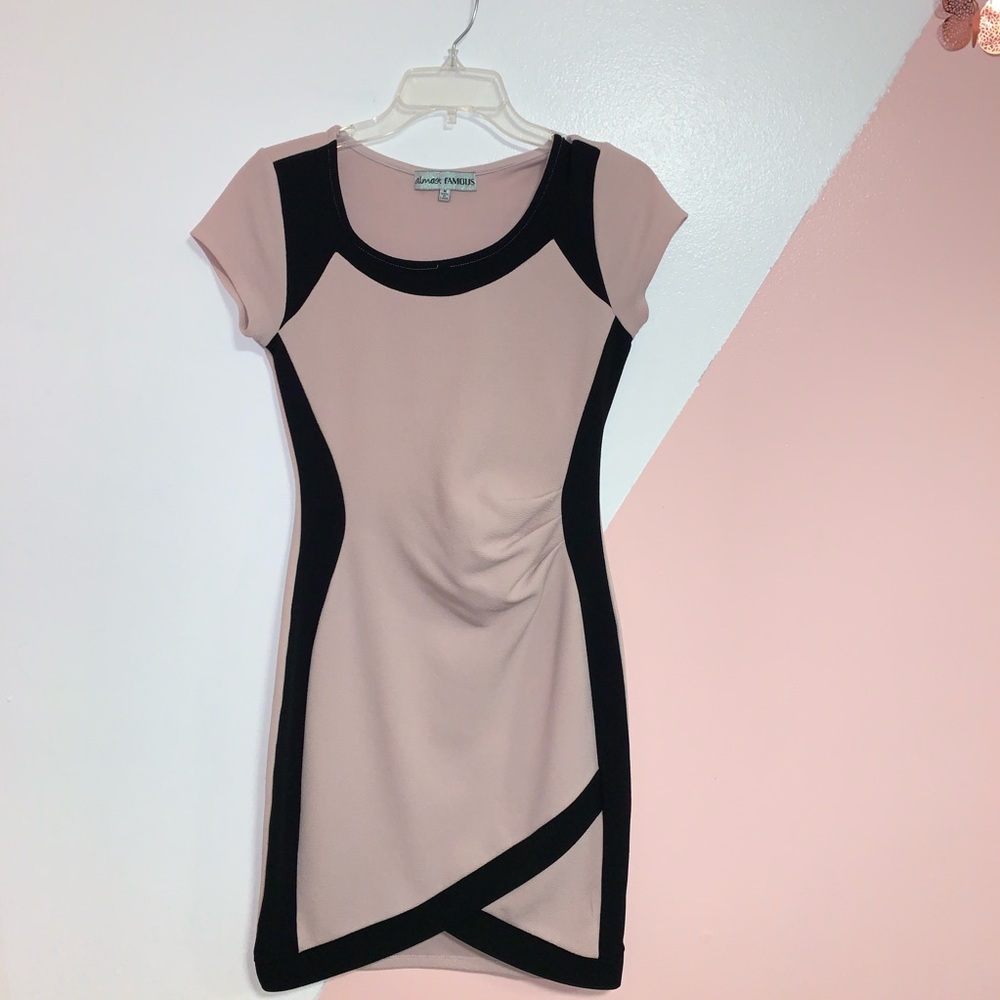 pink w/ black dress🤍
